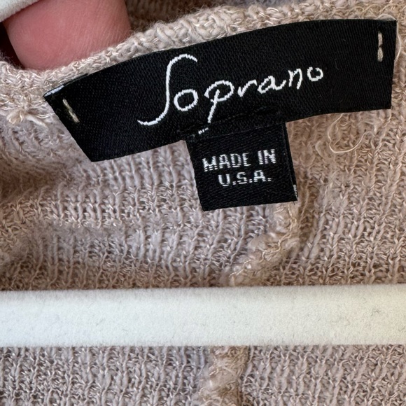 Soprano, lightweight, beige, short sleeve loose cardigan - Picture 4 of 5